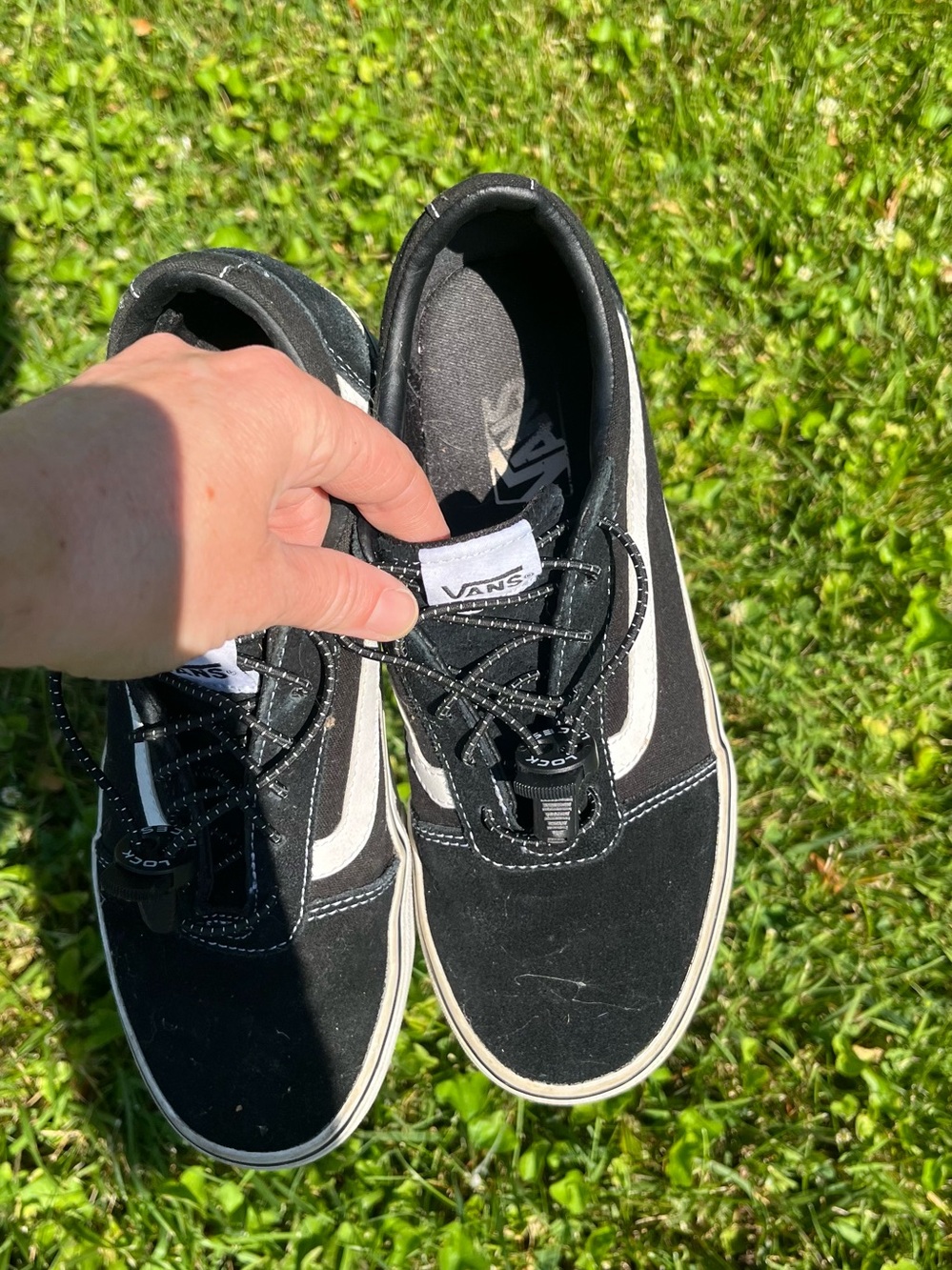 Vans Black Low-Top Skate Shoe with White Label